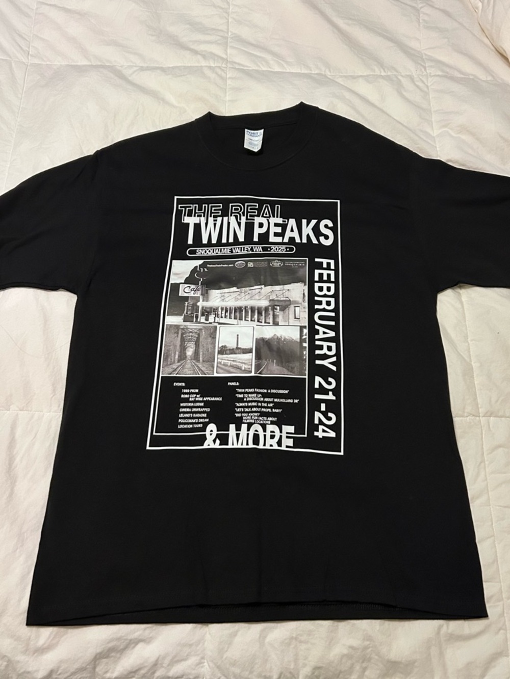 The Real Twin Peaks 2025 event T-shirt NEW unisex Large Snoqualmie North Bend